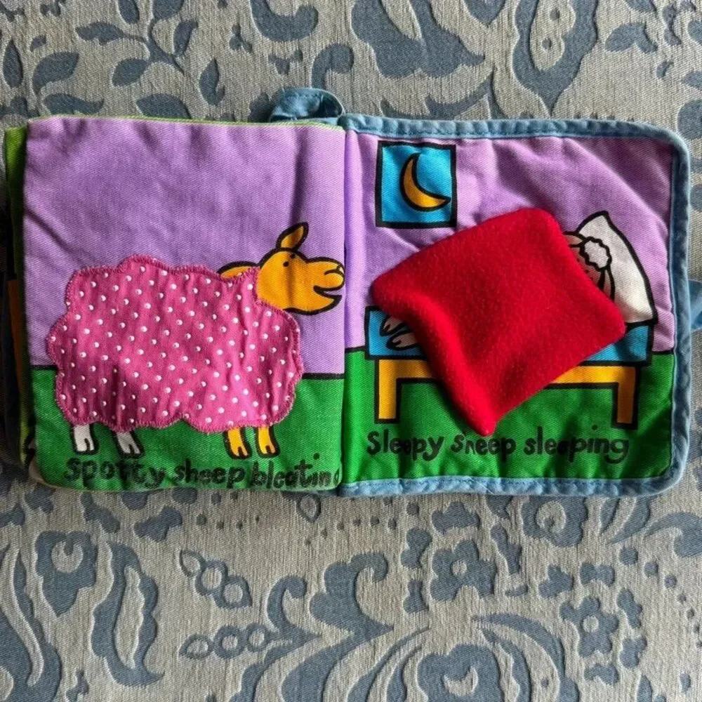 Retired Jellykitten My Sheep Book Soft Cloth Activity Book Jellycat Sensory